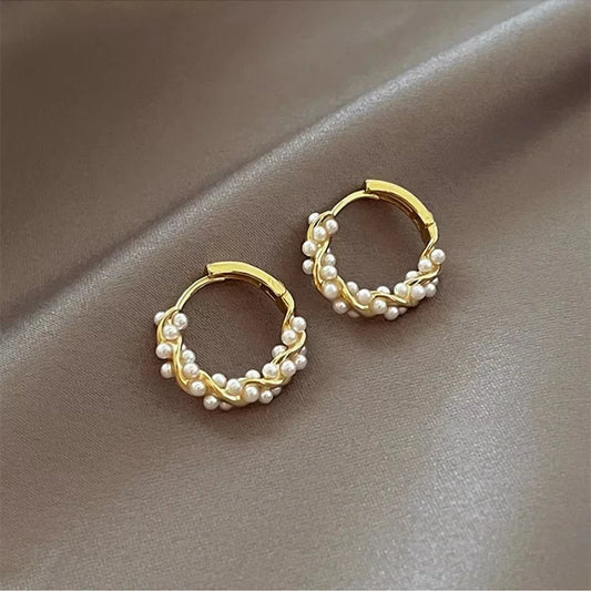 Circle Pearl Versatile Earrings